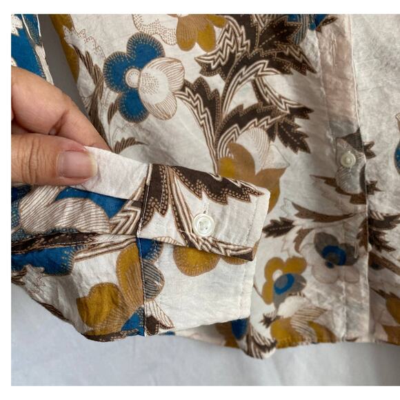 Van Heusen Woman's Floral Fitted Long Sleeve Blouse XXS - Picture 4 of 9